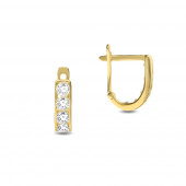 Cercei aur 14K cu cristale si tortita inchisa DiAmanti A0001EG14K-AS